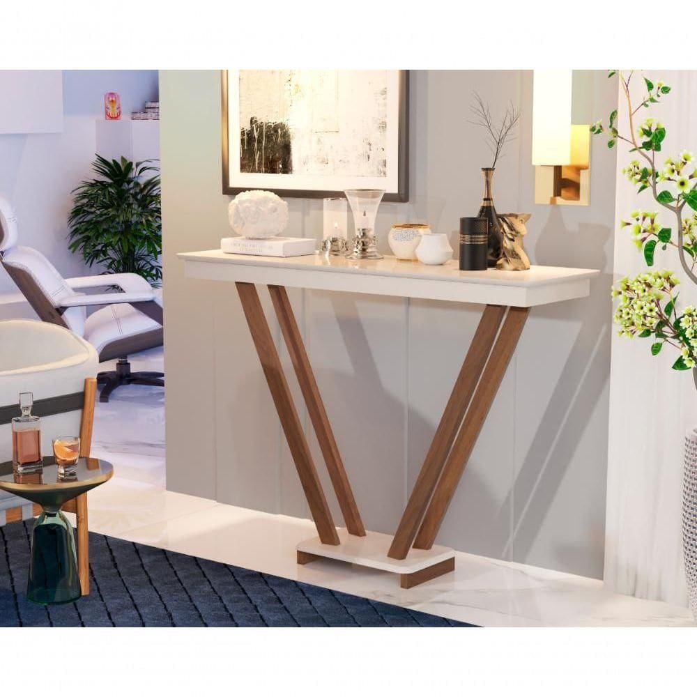 Aparador Imperial Invertido Pés De Eucalipto Maciço Off White