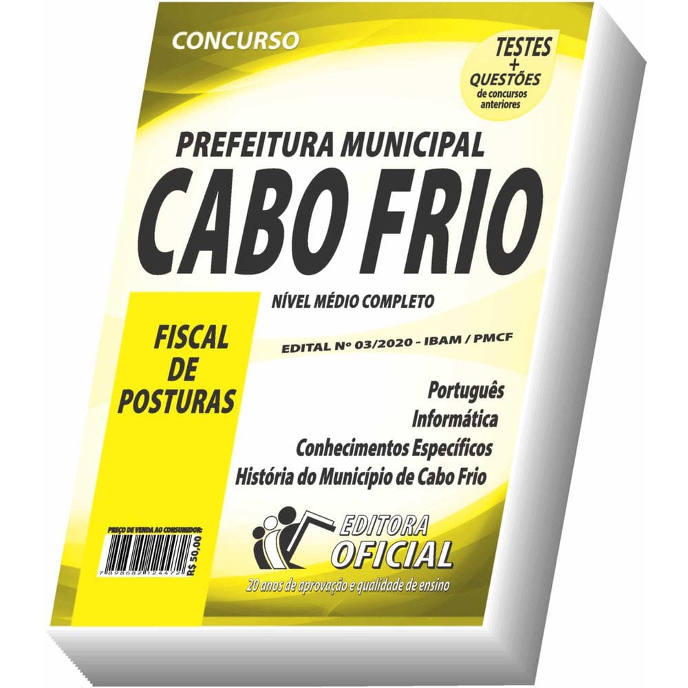 Apostila Prefeitura De Cabo Frio - Fiscal De Posturas