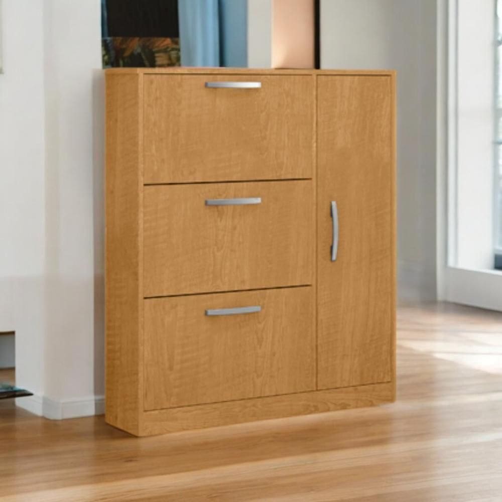 Sapateira Com 03 Gavetas E 01 Porta Randi Naturalle