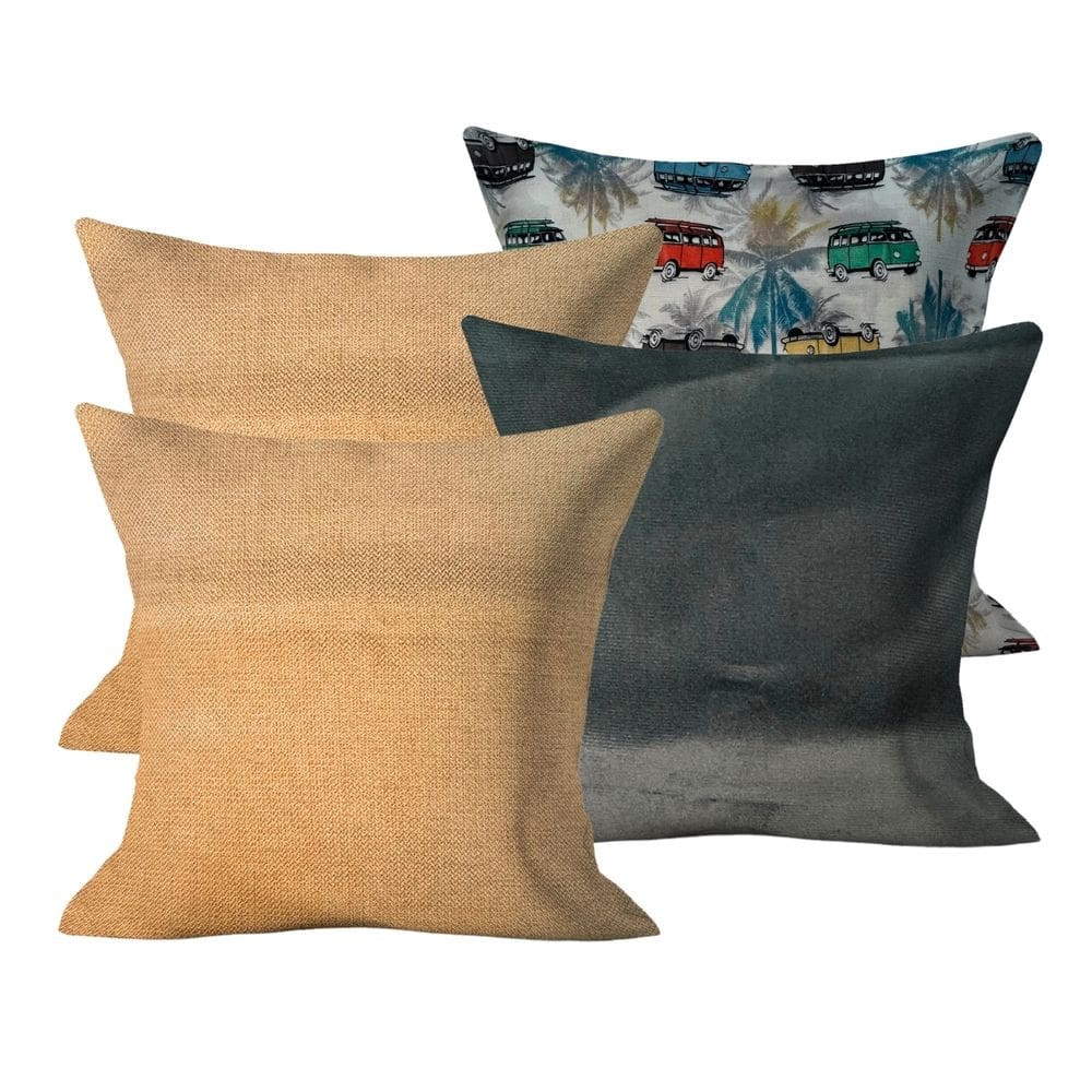 Kit 4 Capas de Almofada Decorativa 45x45cm Sofá Cama Kit 12