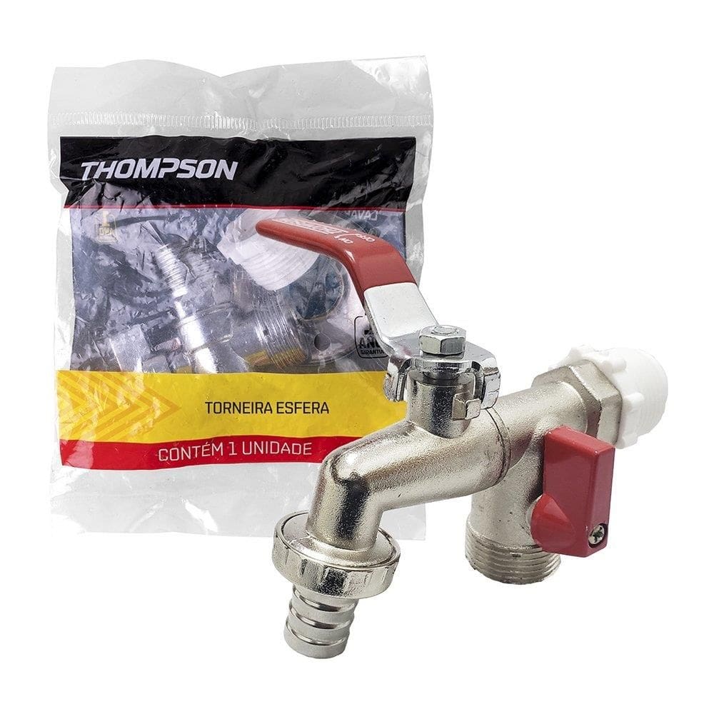 Torneira para tanque e Máquina de Lavar Thompson - 1/2"x3/4"x3/4"