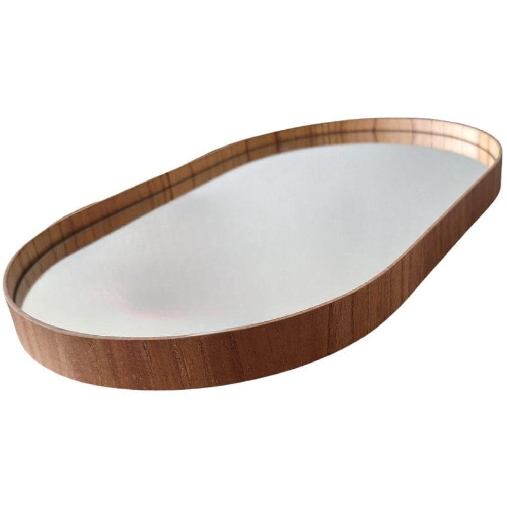 Bandeja Decorativa Sarah Cinamomo Laminada Espelhada