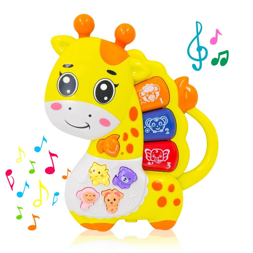 Teclado Piano Musical Bebe Brinquedo Infantil Som Girafa