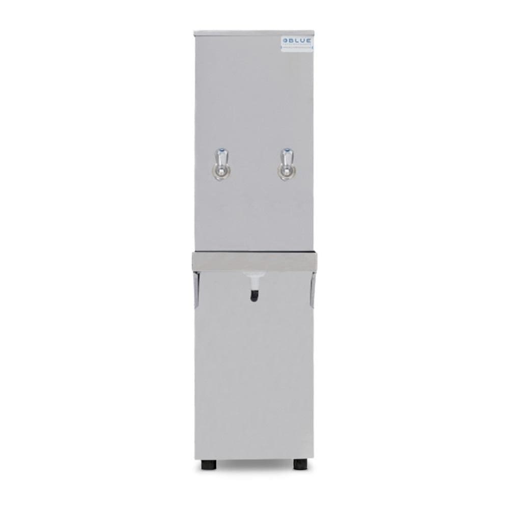 Bebedouro Purificador Industrial Blue Coluna 2 Torneiras Natural e Gelada 25L PIC25L127VN-2T Inox 127V