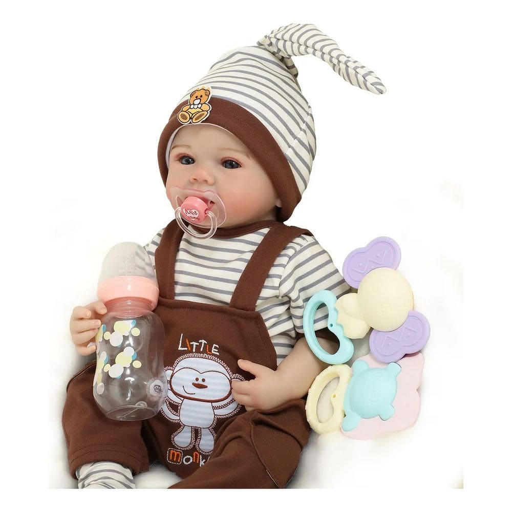 Boneca Reborn, totalmente em silicone, 50 cm, banhável, SQTC