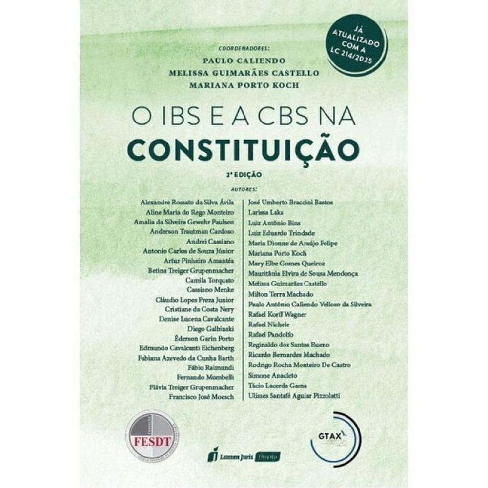O Ibs E A Cbs Na Constituição - 2025