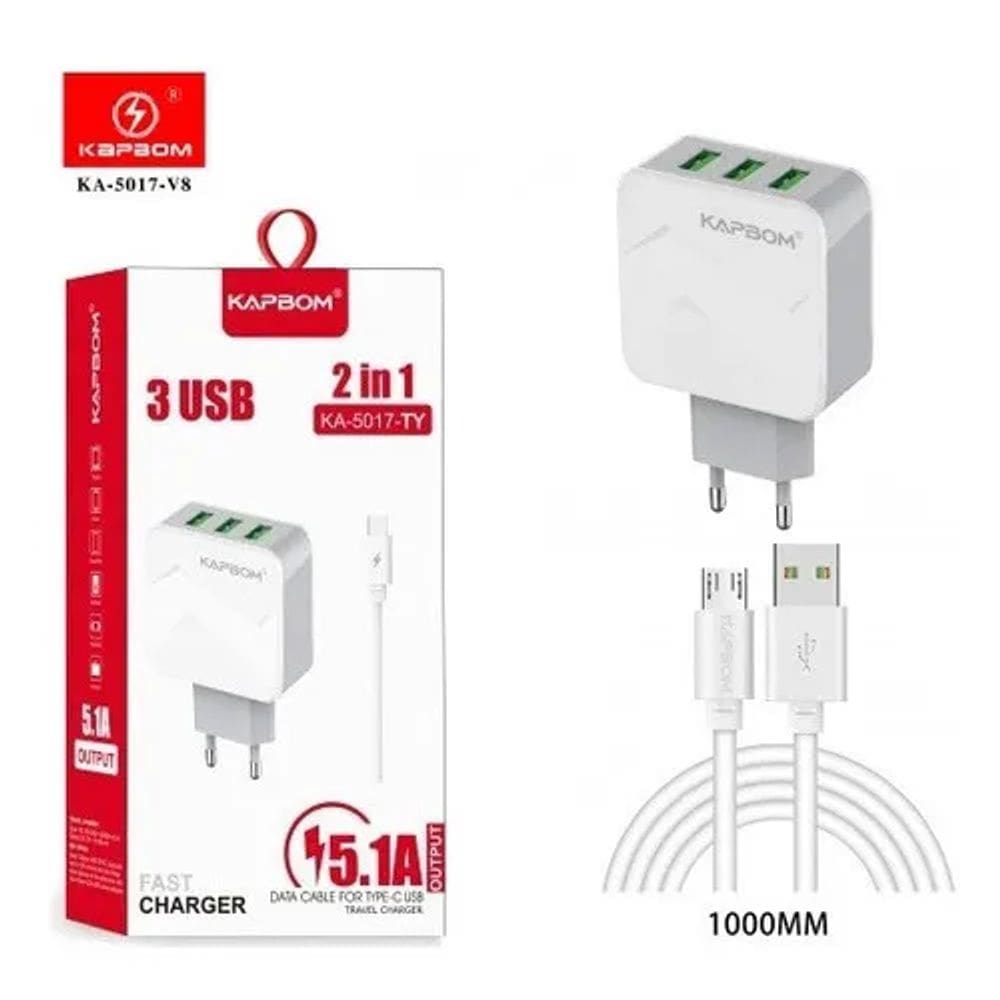 Carregador micro usb v8