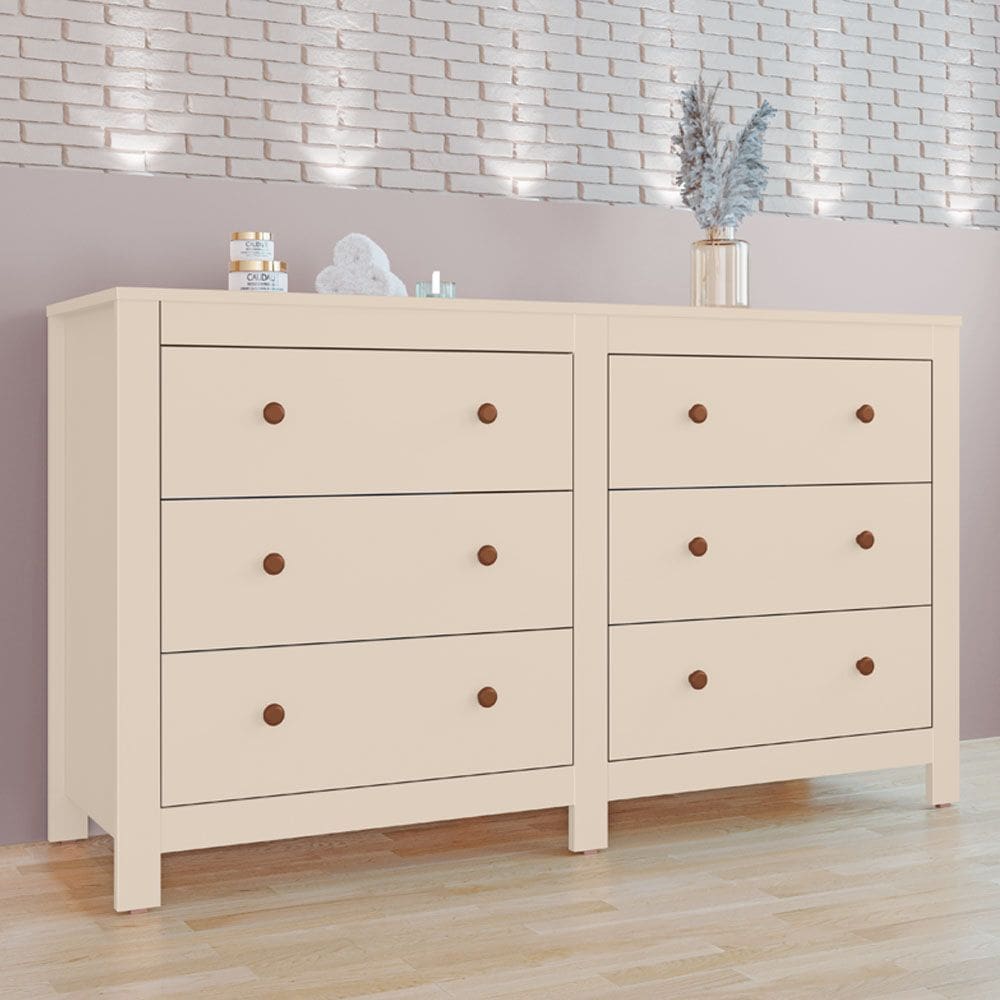 Cômoda Alessia100% MDF Tuboarte 6 Gavetas
