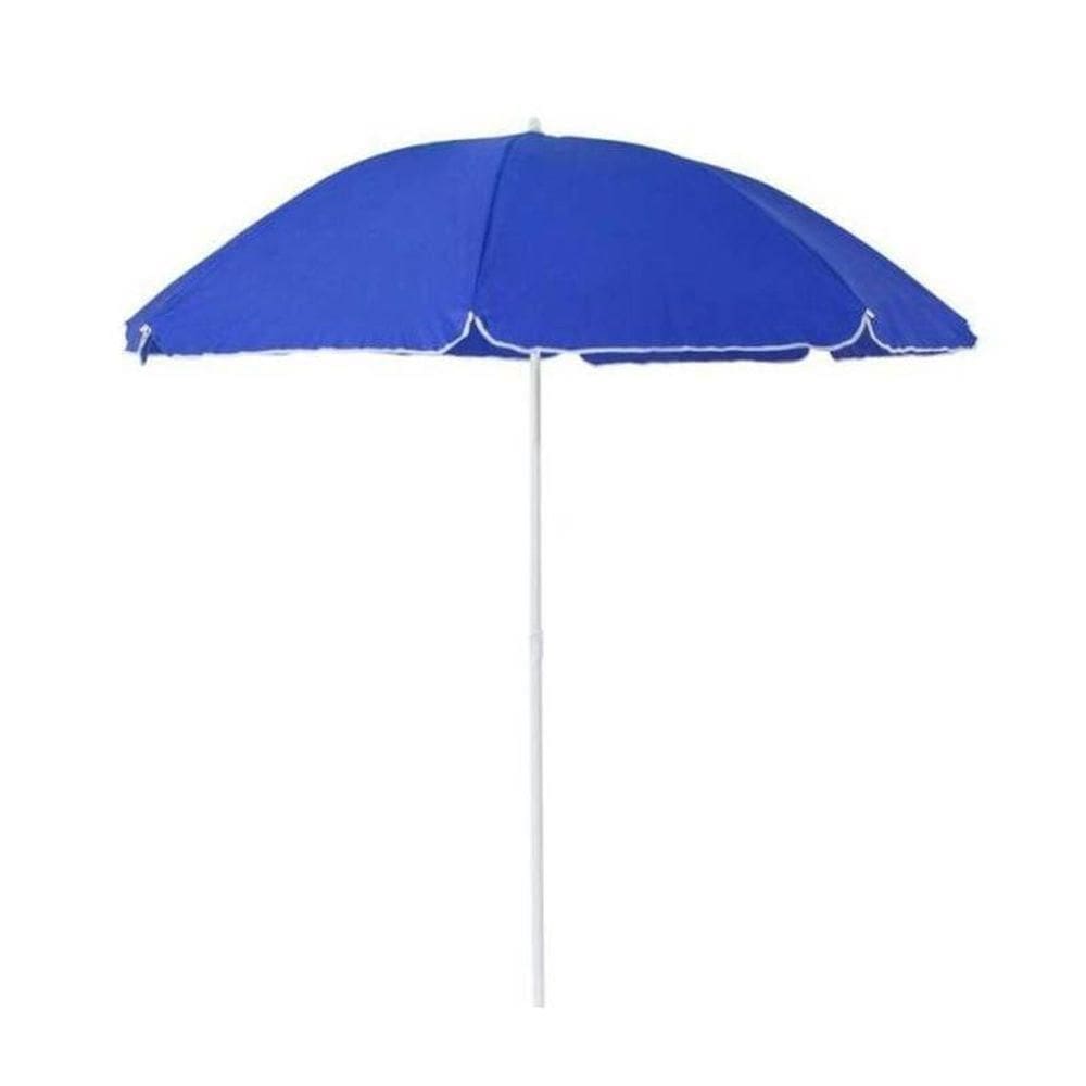 Guarda Sol De Praia Azul Altura Ajustável 117cm Até 180cm