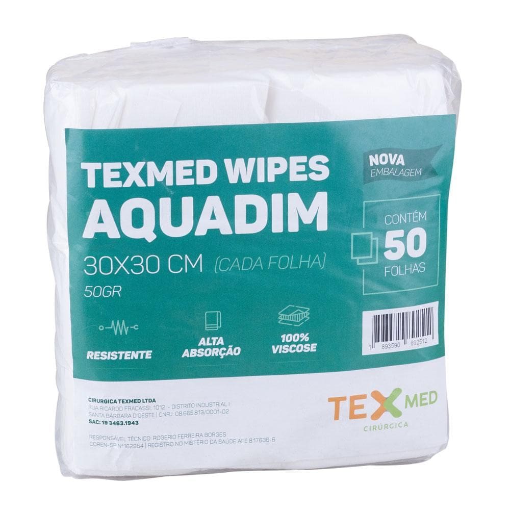 Toalhas Wipes Secas Tex Med com 50 50g
