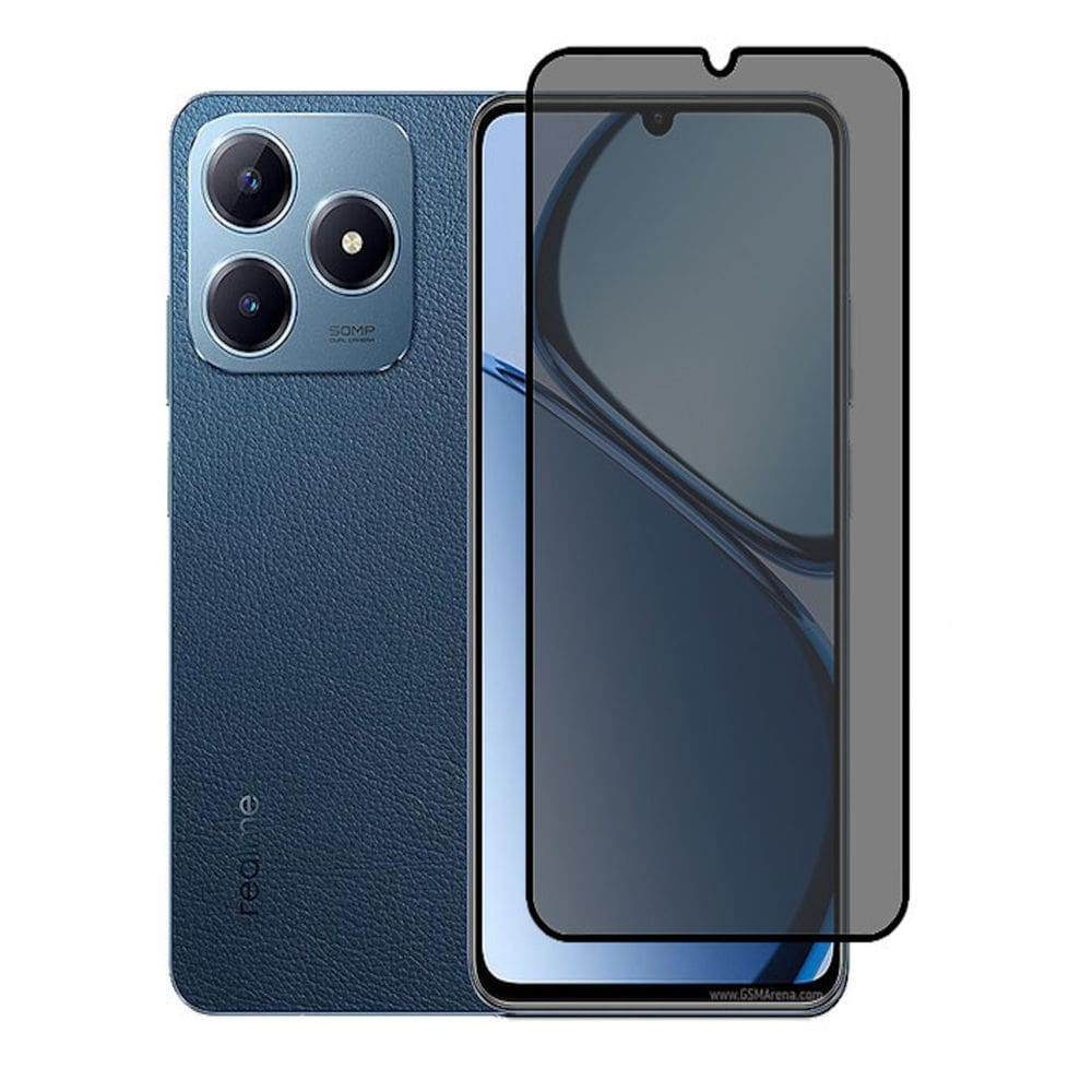 Película De Vidro Privativa 3D 9D Anti Espiao Para Reealme Note 50 Note 60