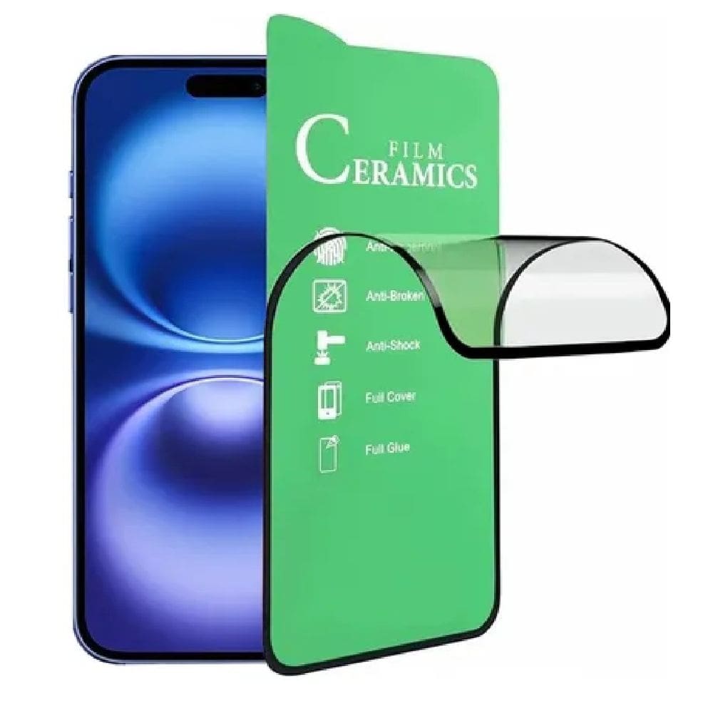 Película Ceramica 9D Flexível Para Linha IPphone 16 Completa