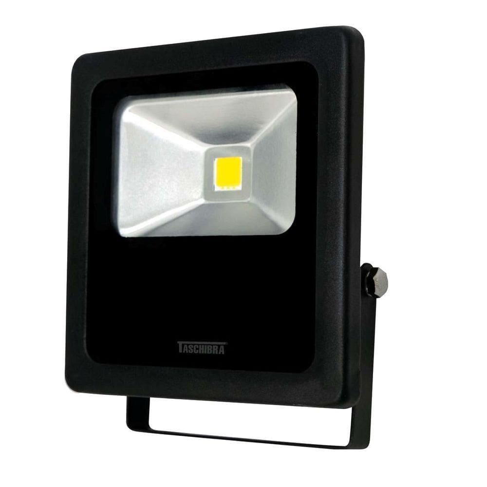 Refletor Led Ip65 Tr100 autovolt 100w 3000k preto Taschibra