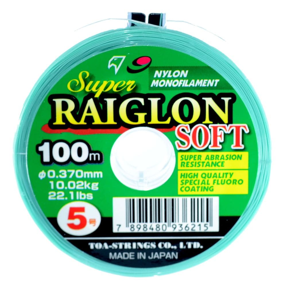 Linha Monofilamento Super Raiglon Soft 100 mt Verde 0,37mm