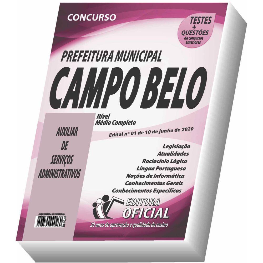 Apostila Campo Belo - Auxiliar De Serviços Administrativos
