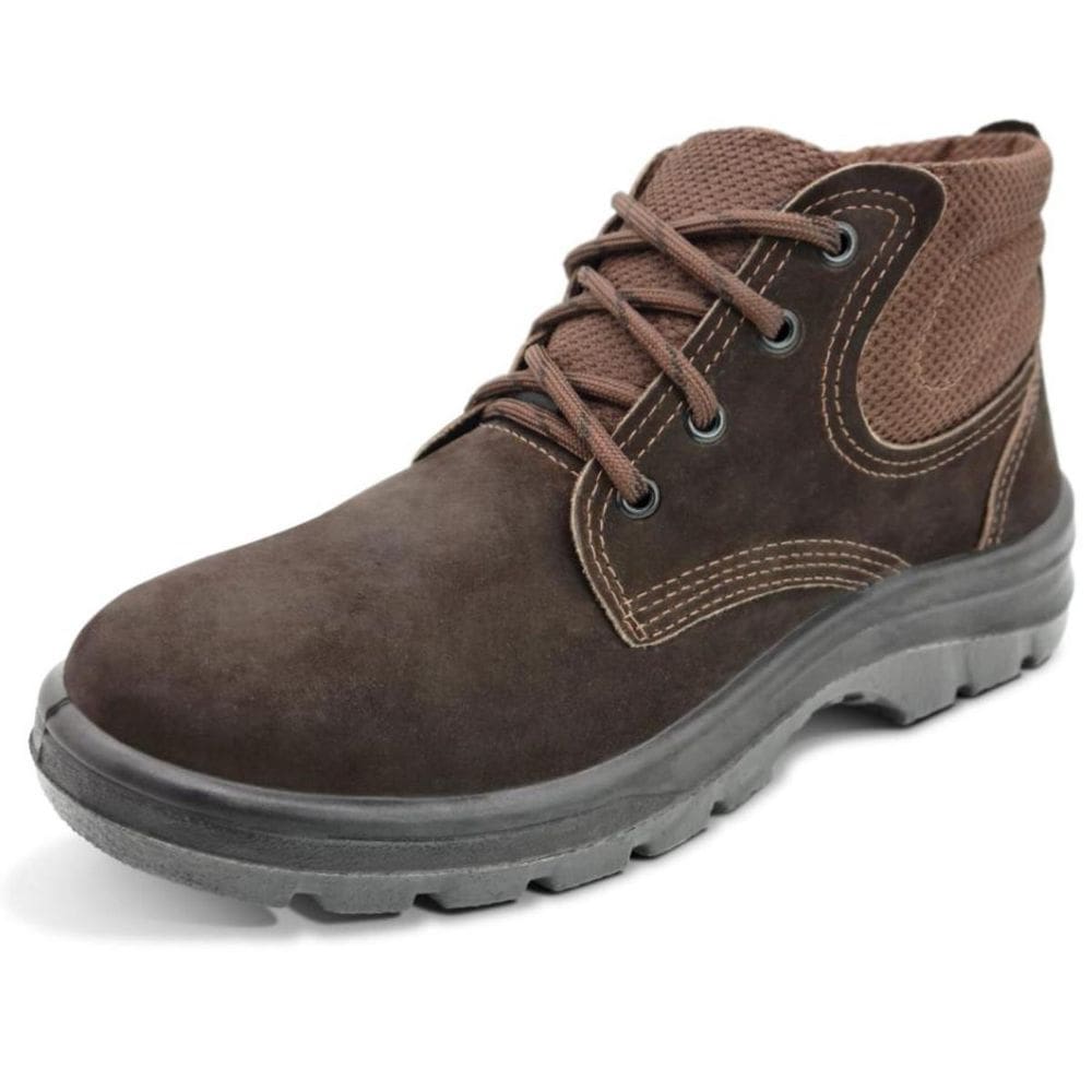 Botina De Segurança Biqueira de PVC Cartom CA41335 CouroNobuck Casual TP092ECO -Marrom