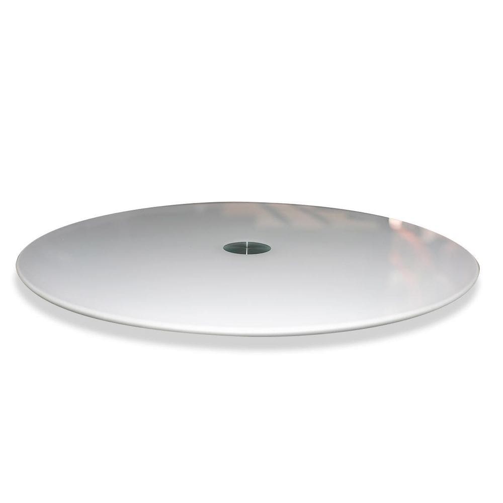 Centro De Mesa Vidro Decorativo Clean Branco Fosco 45Cm