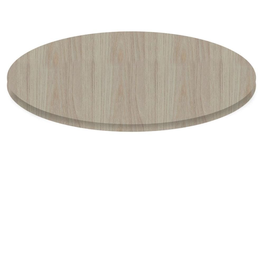 Tampo Redondo 80 cm (Largura) P25 Pandin MDP 2,50 cm (altura) Cor Nogueira CasaBlanca
