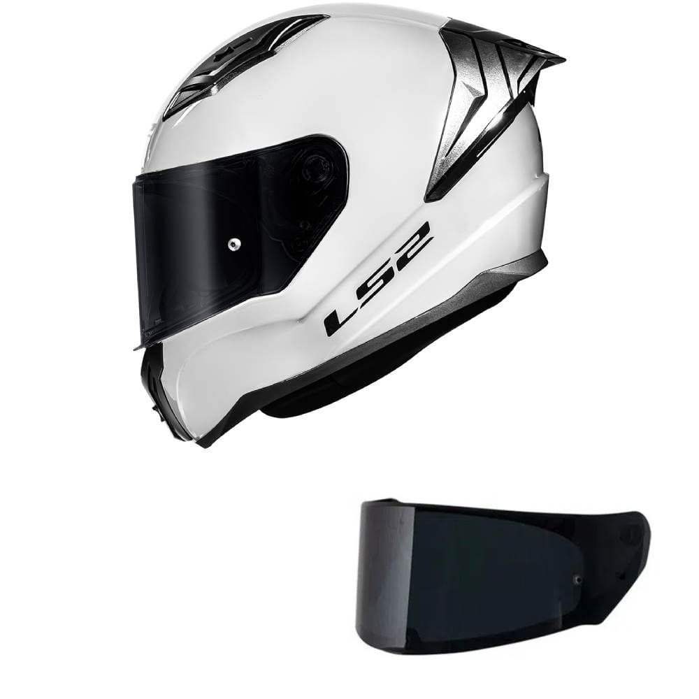 Capacete LS2 FF810 Vigo Monocolor Branco Mais Viseira Fumê