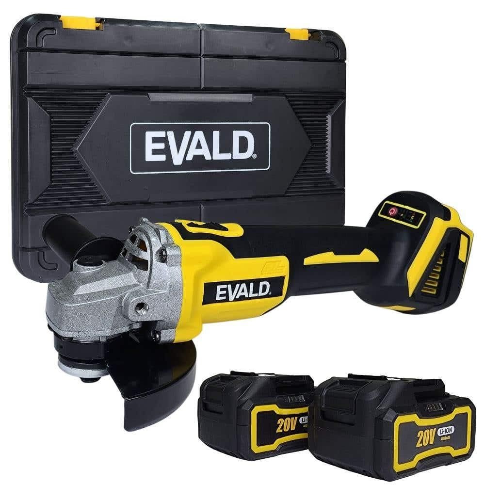Esmerilhadeira Angular 5 POL 20V Brushless com 2 Baterias 4,0Ah e Carregador Bivolt EV-EV20V EVALD