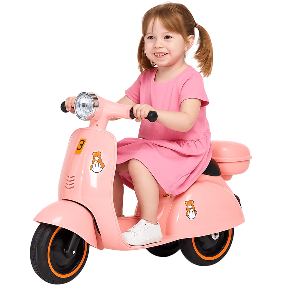 Scooter Elétrica Infantil Bang Toys Cubi Joy Rosa 6V