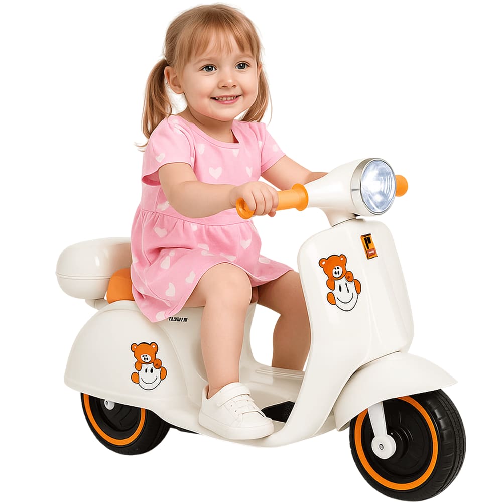 Scooter Elétrica Infantil Bang Toys Cubi Joy Branca 6V