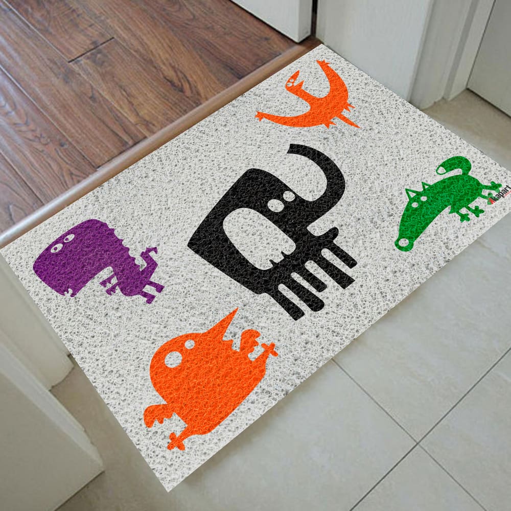 Tapete Capacho Bichos 60X40Cm