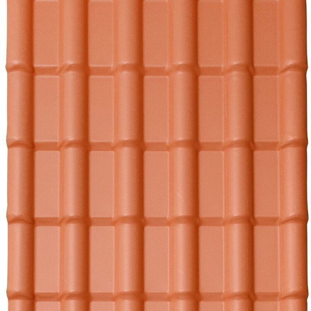 Kit com 10 Telhas Pvc Colonial 2,42m X 0,88m X 1,7mm 6 Ondas com Kit Fixação Lux Telhas Ceramica