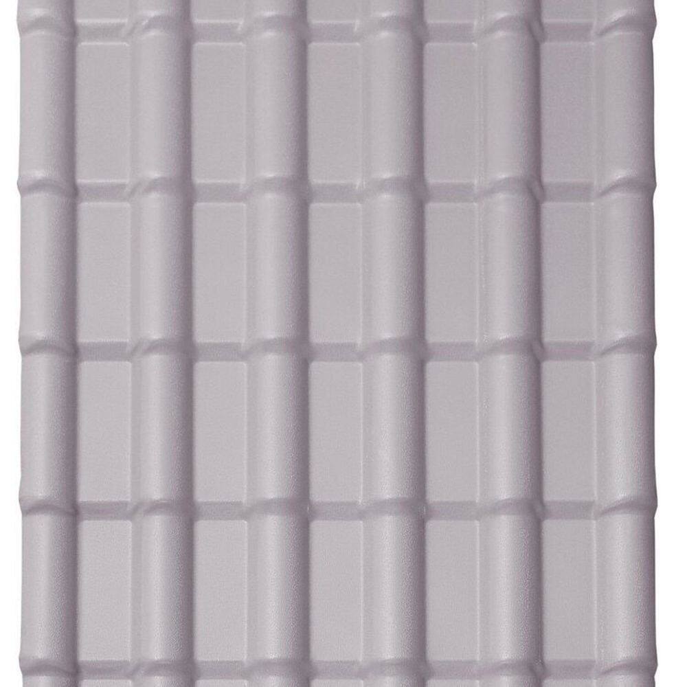 Kit com 15 Telhas Pvc Colonial 1,98m X 0,88m X 1,7mm 6 Ondas Lux Telhas Cinza