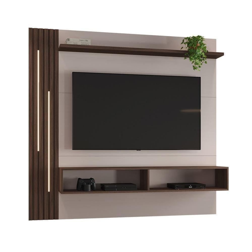 Painel Agrado Para Tv Até 65 Off White Café Jcm