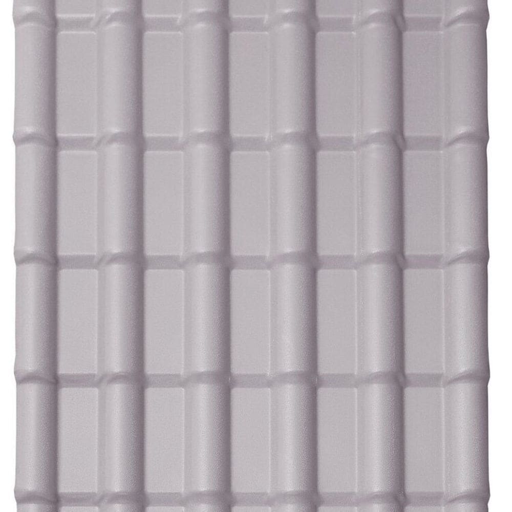 Kit com 10 Telhas Pvc Colonial 1,98m X 0,88m X 1,7mm 6 Ondas Lux Telhas Cinza