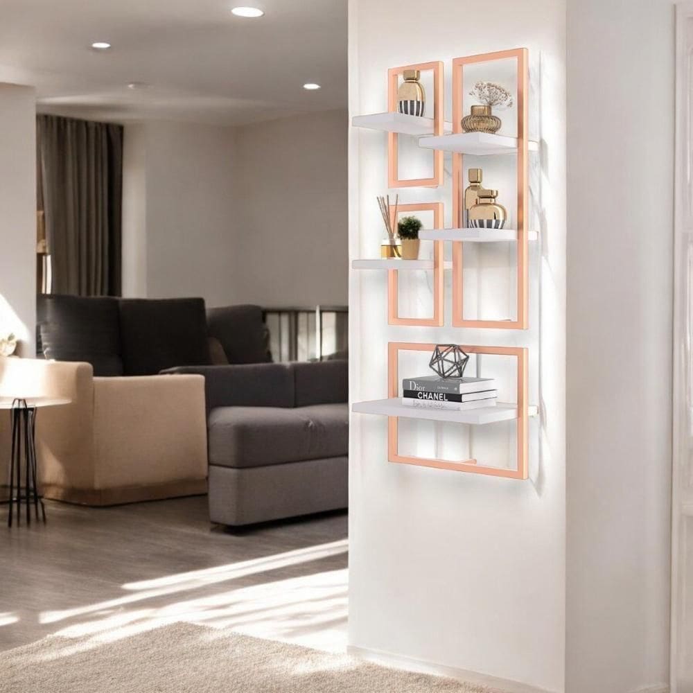 Lego 5 Prateleiras Lisboa Branco-cobre