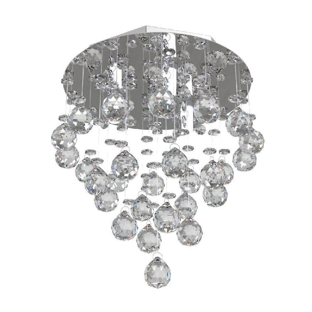 Lustre De Cristal 23Cm Lavabo Hall Entrada Sacada