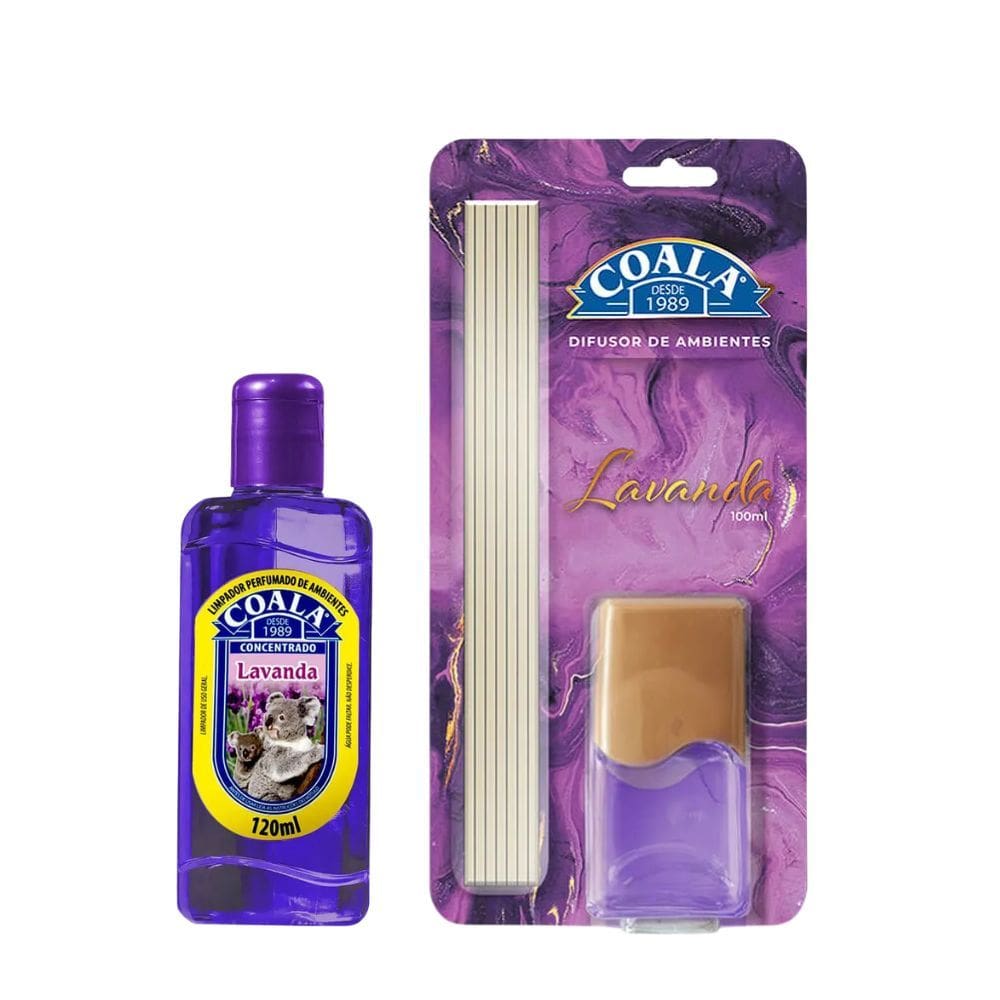 Kit Coala Lavanda Essencia 120Ml + Difusor 100Ml