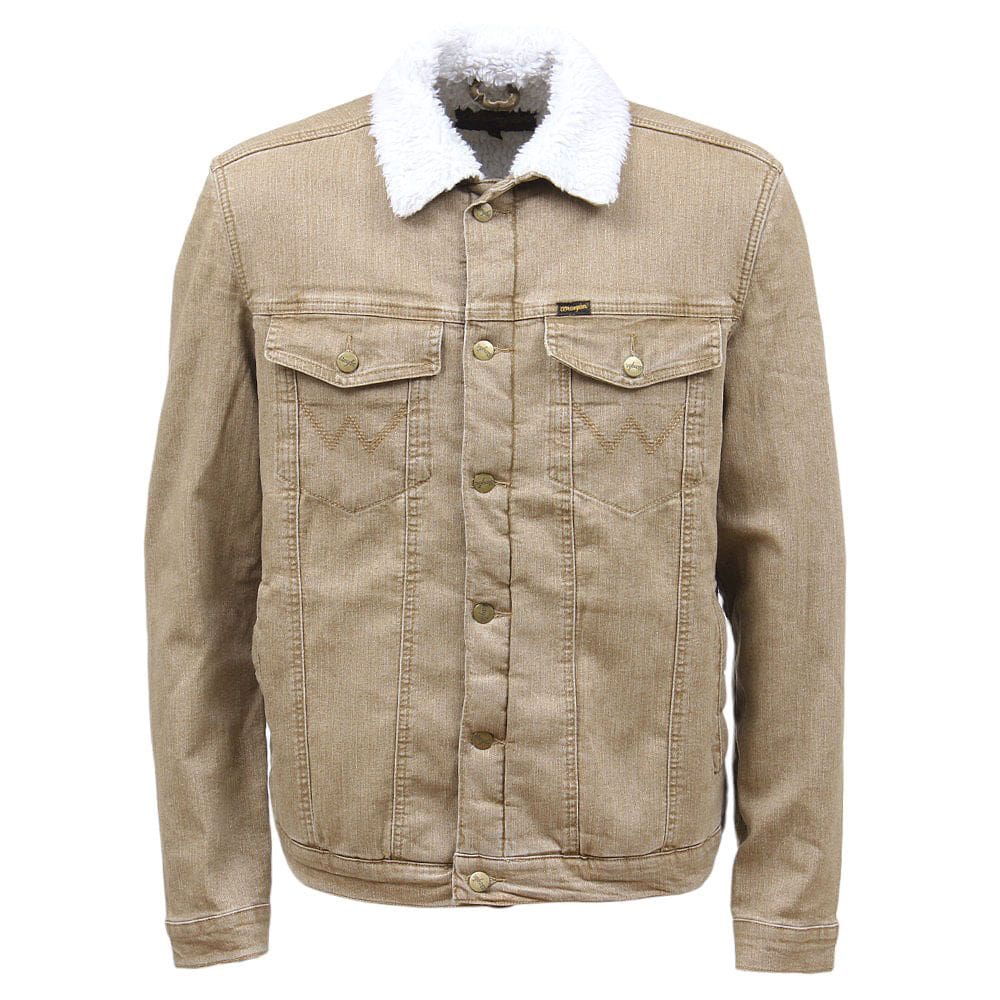 Jaqueta Jeans Masculina Bege com Pelúcia Wrangler 38403