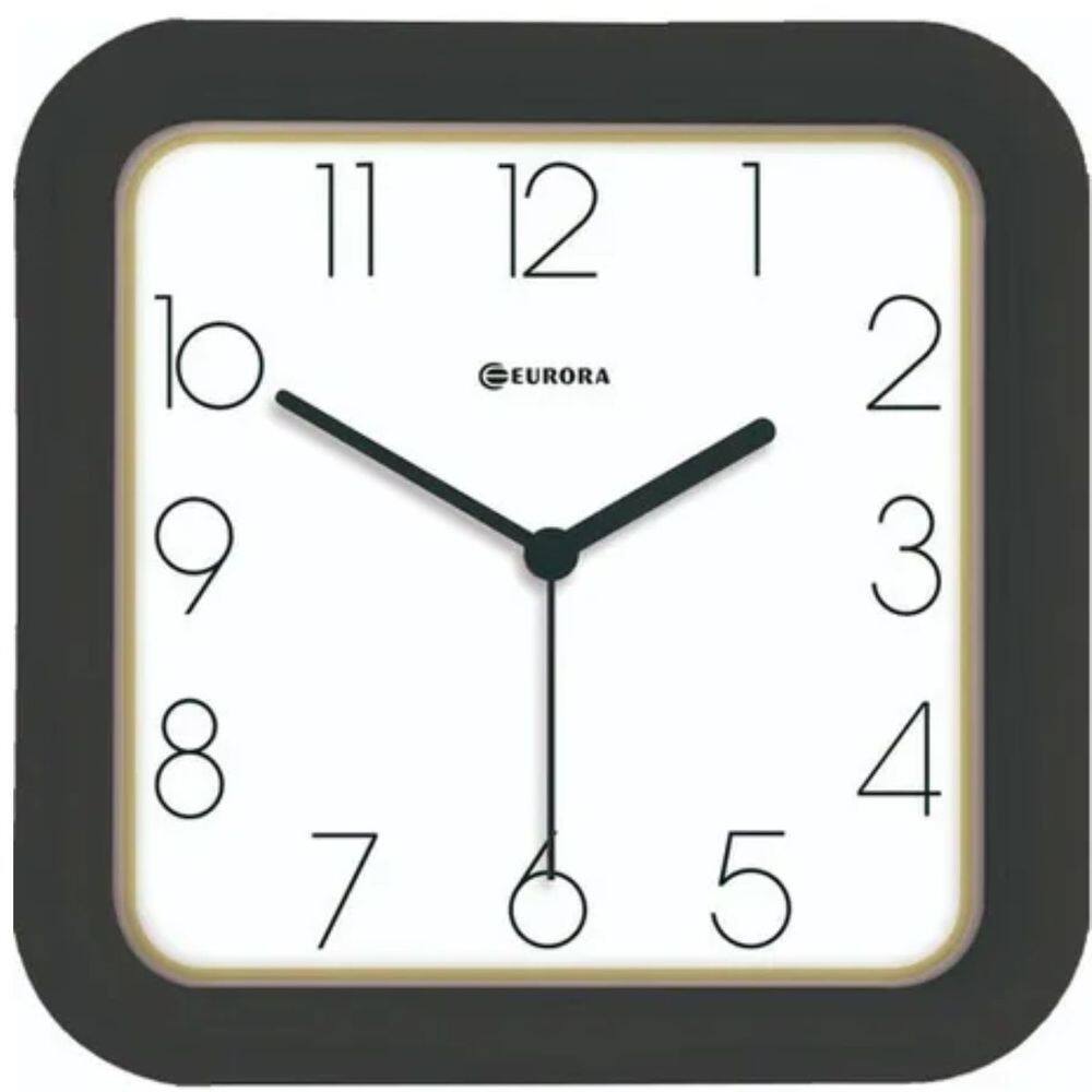 Relogio de Parede Preto Real Eurora 6550
