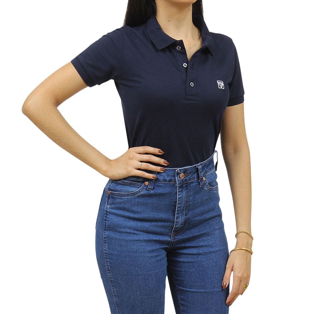 Camisa Gola Polo Feminina Azul Marinho Cowboy Winner 37687