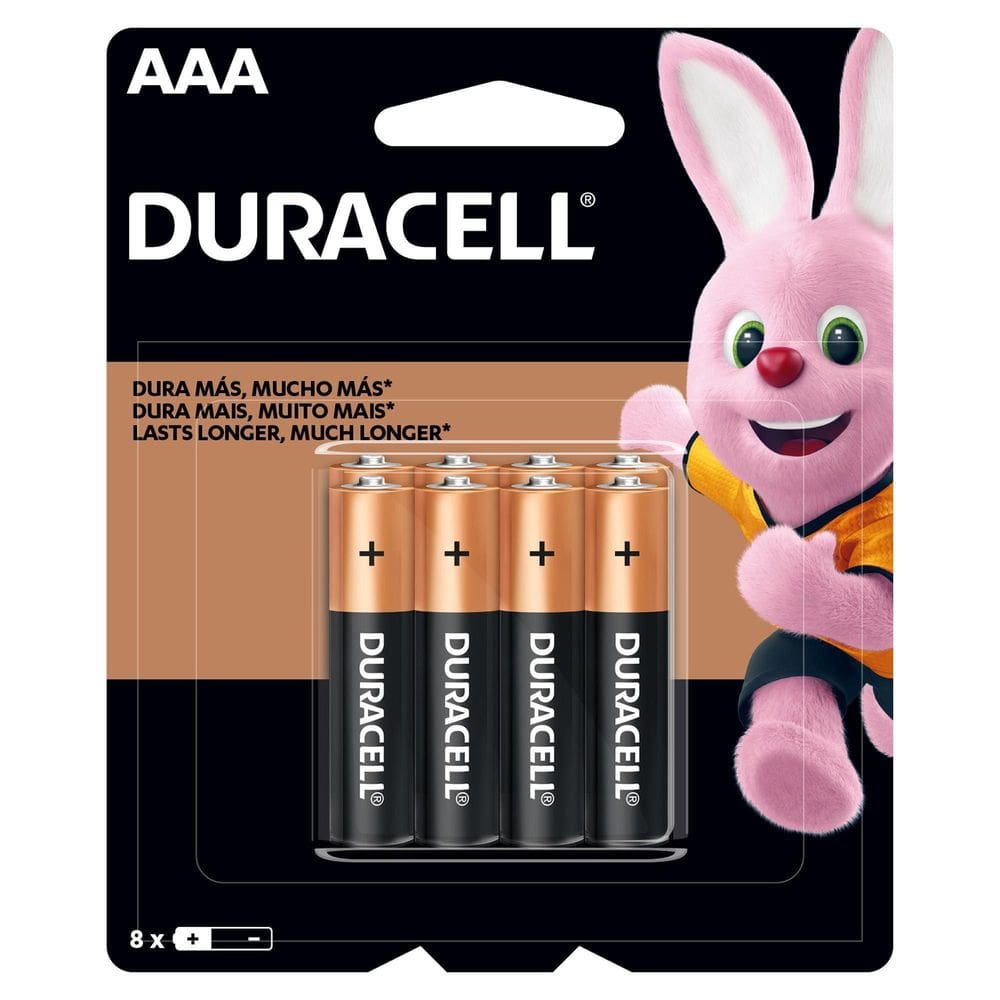 Cartela 8 Un Pilha Alcalina Duracell Aaa Palito