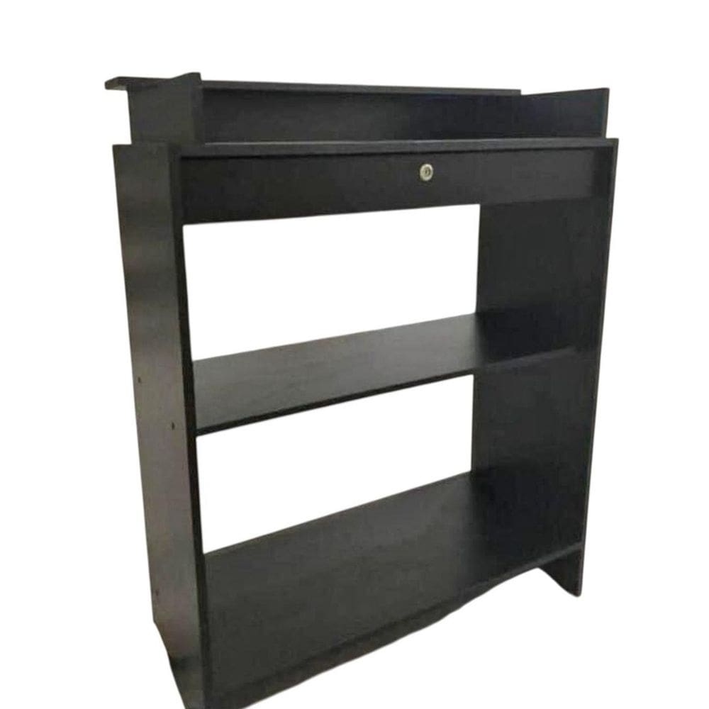 Balcão Caixa Vitrin. Preto 110X87X38Cm - Deep
