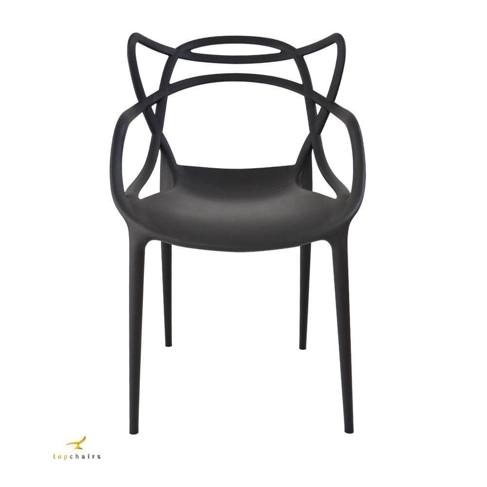 Kit 6 Cadeiras Allegra Design Interiço Uso Interno E Externo preto