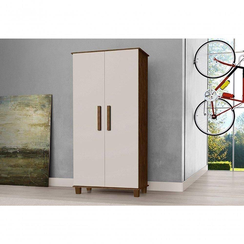 Armário Organizador 2 Portas Berlim Malbec - Off White - Luapa