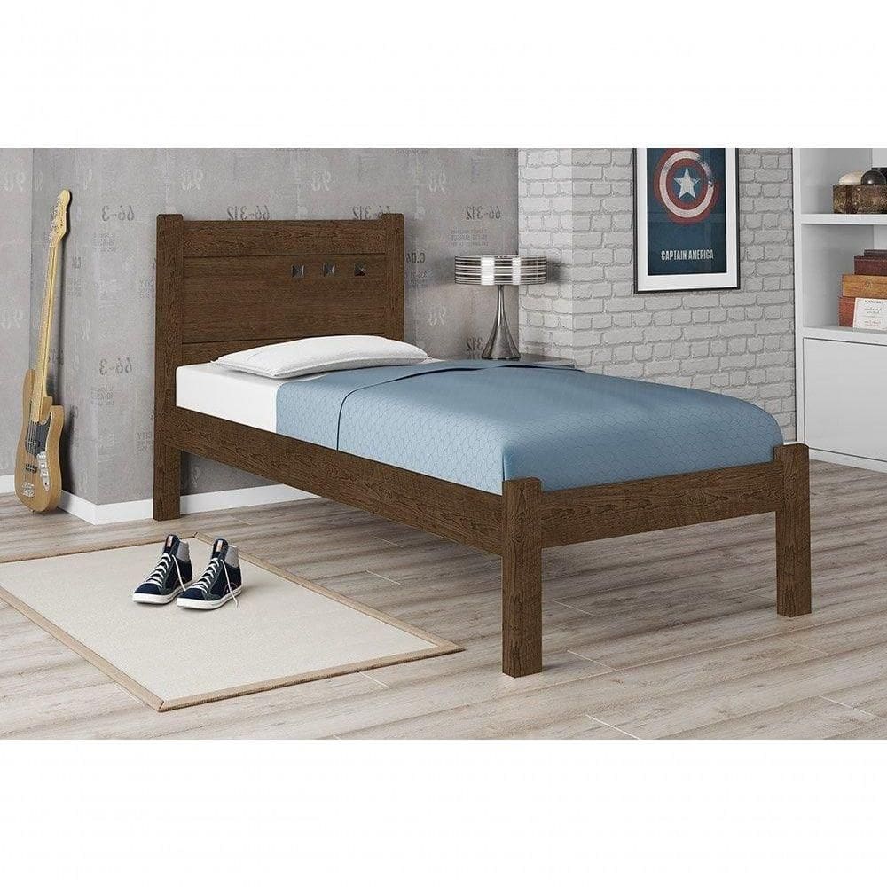 Cama Solteiro Paola Malbec Framar Móveis