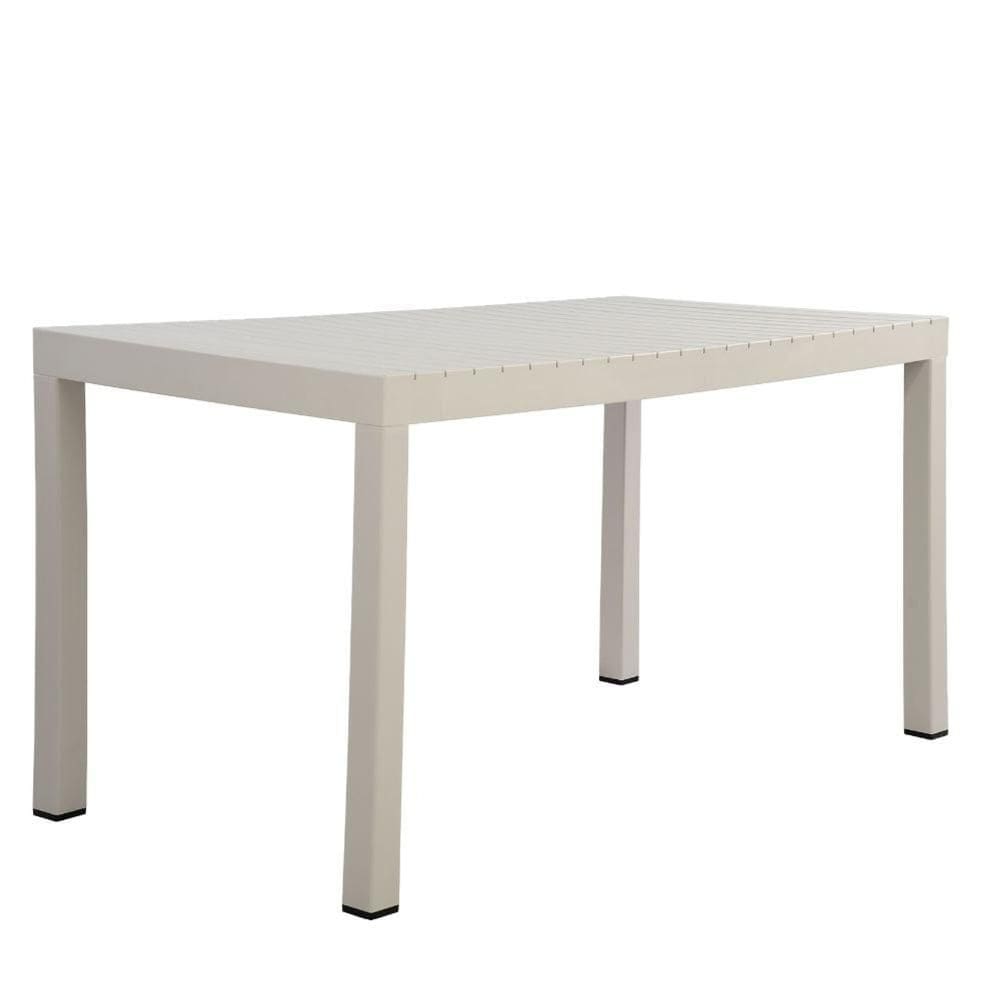 Mesa de Jantar Área Externa Creta Fratini Grande 140 cm (largura) em Polipropileno Nude