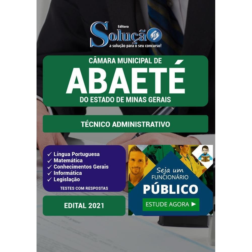 Apostila Concurso Câmara Abaeté Mg - Técnico Administrativo