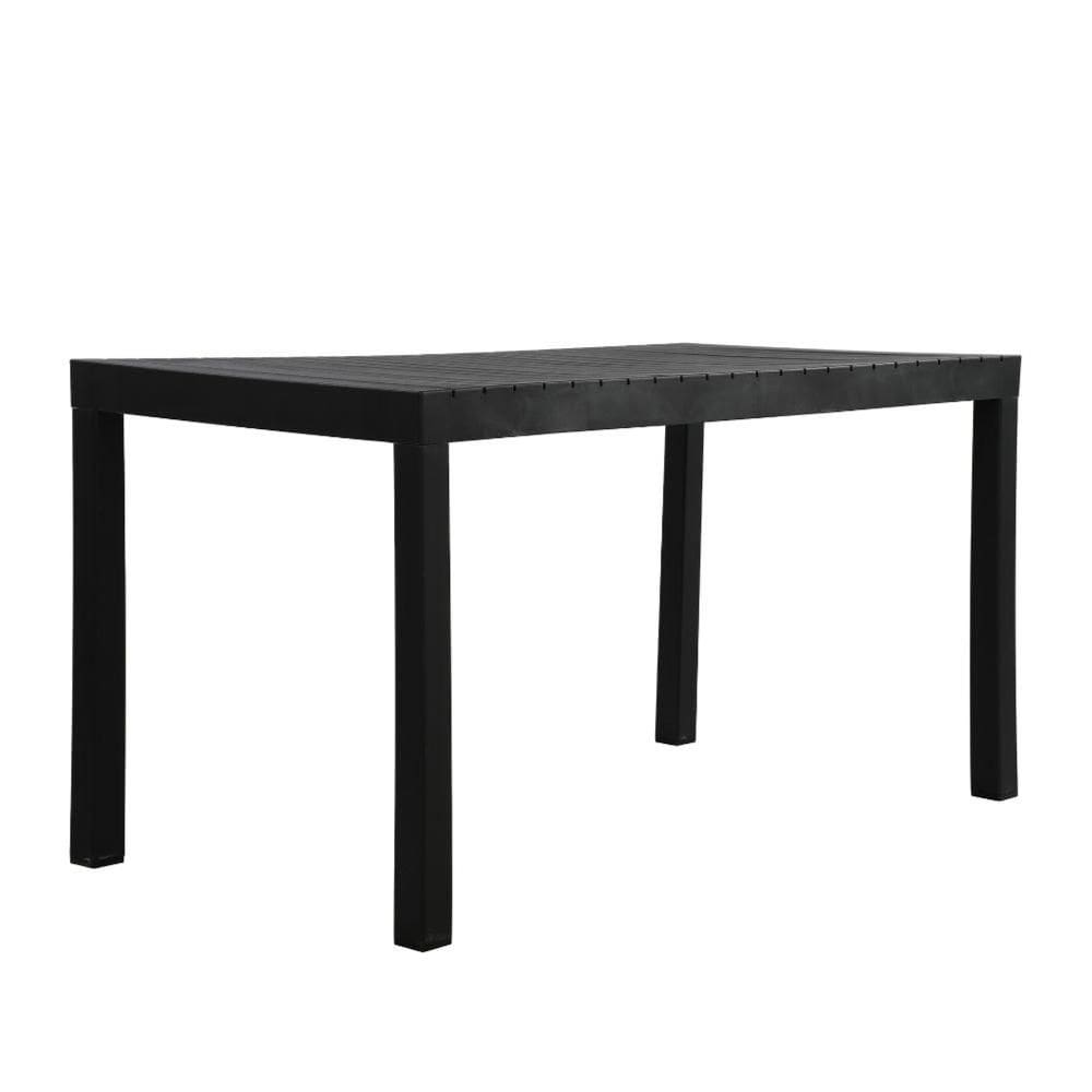 Mesa de Jantar Área Externa Creta Grande Fratini 140 cm (largura) em Polipropileno Preto