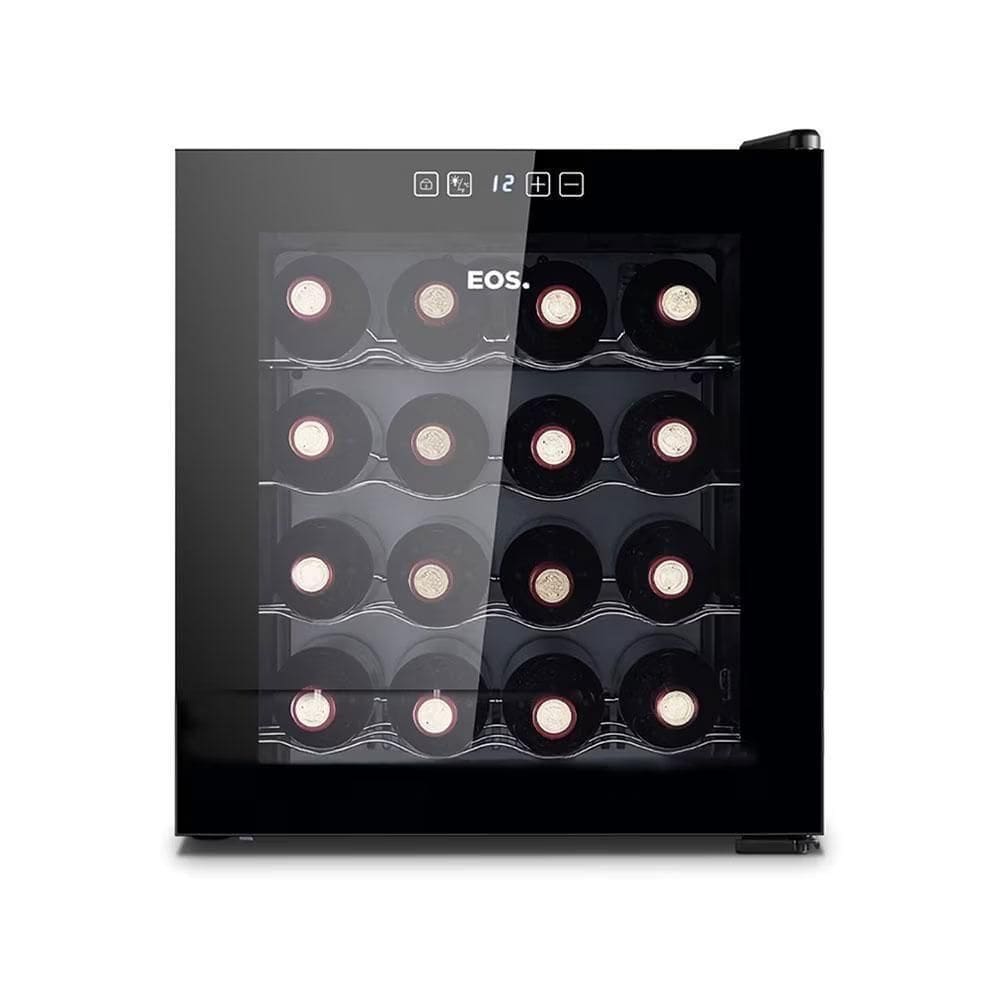 Adega Climatizada 16 Garrafas Eletrônica Painel Touch Porta Full Glass Eae16 Bivolt Eos B169161