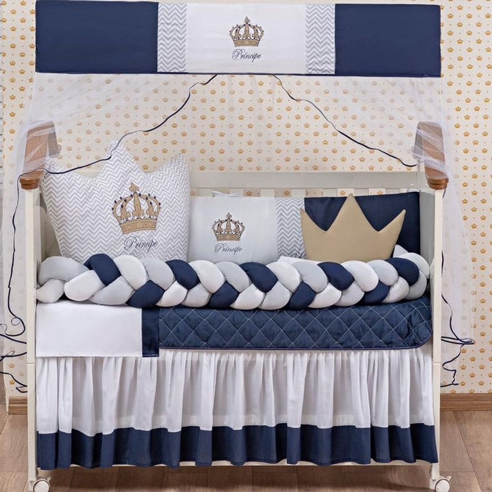 Kit Berço Estampado 100% Algodão - Completo
