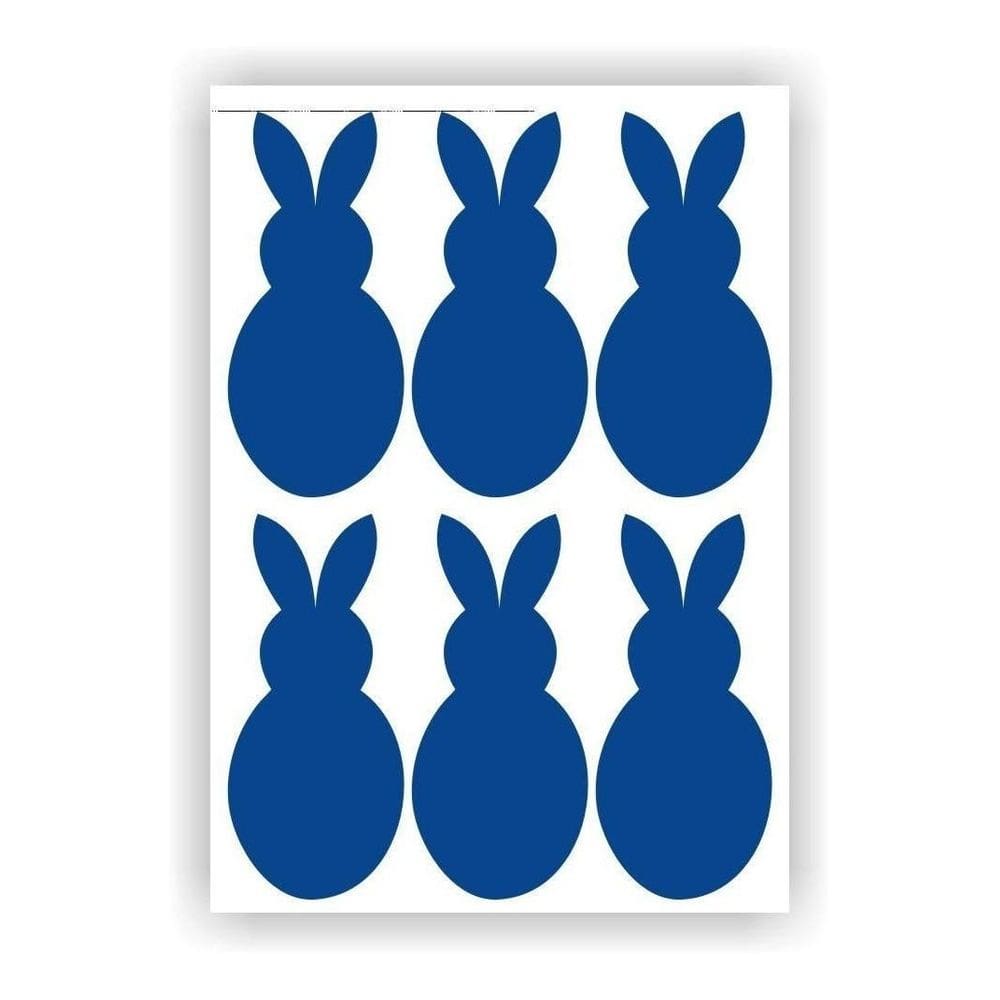 Kit 6 Adesivos Coelho Coelhinhos Pascoa Azul