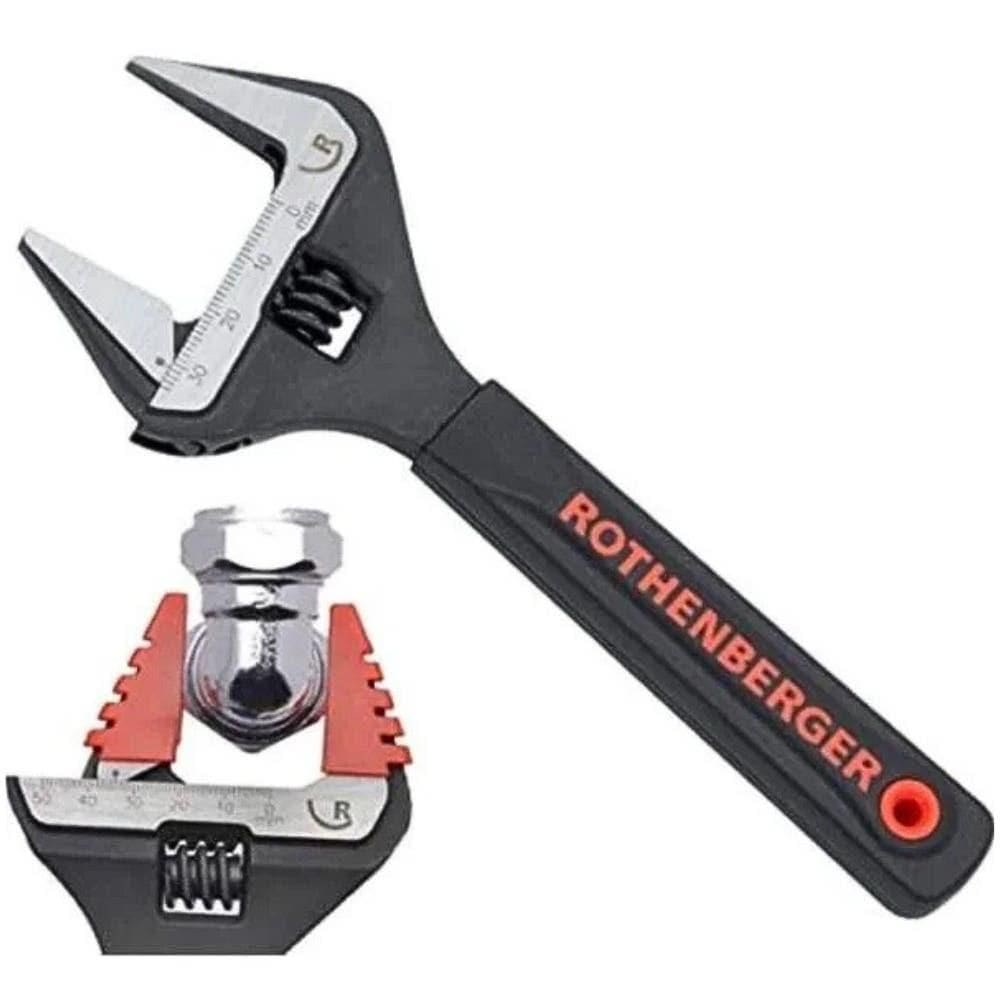 Chave Ajustável Emborrachada 10&quot; Mandíbula Larga 70460R ROTHENBERGER