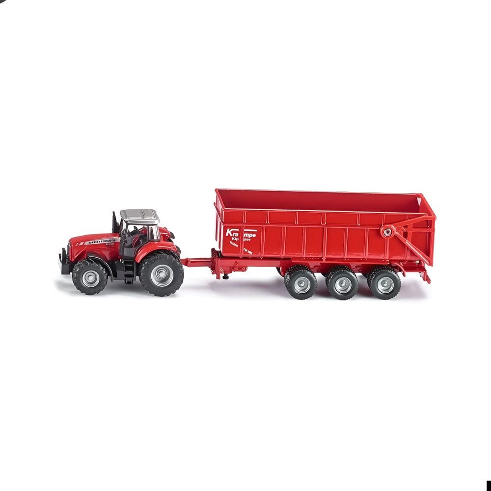 Miniatura Trator Massey Ferguson Reboque Basculante  1/87